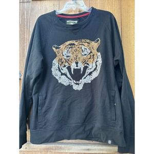 Jordan Craig Sweatshirt Men's Tiger Print Crewneck Pullover Xl